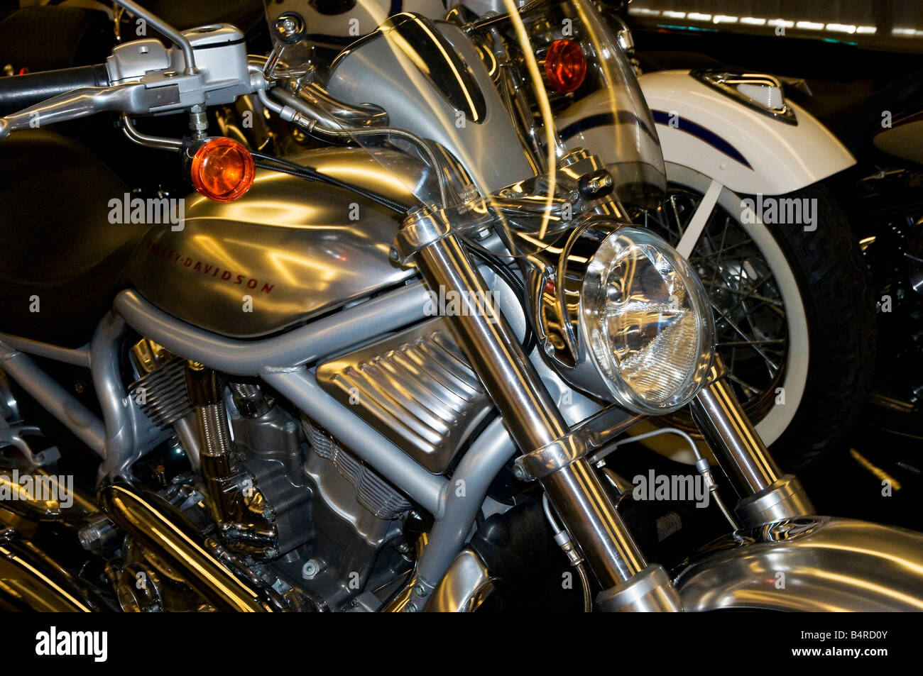 HarleyDavidson VRod Motorcycle Detail Stock Photo Alamy