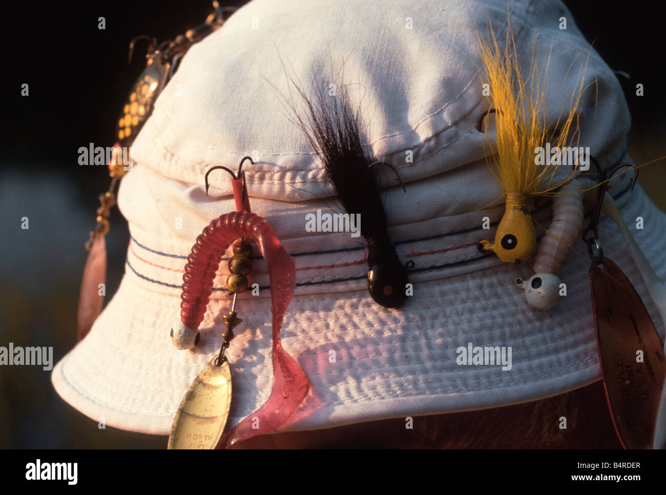 fishing hat with lures