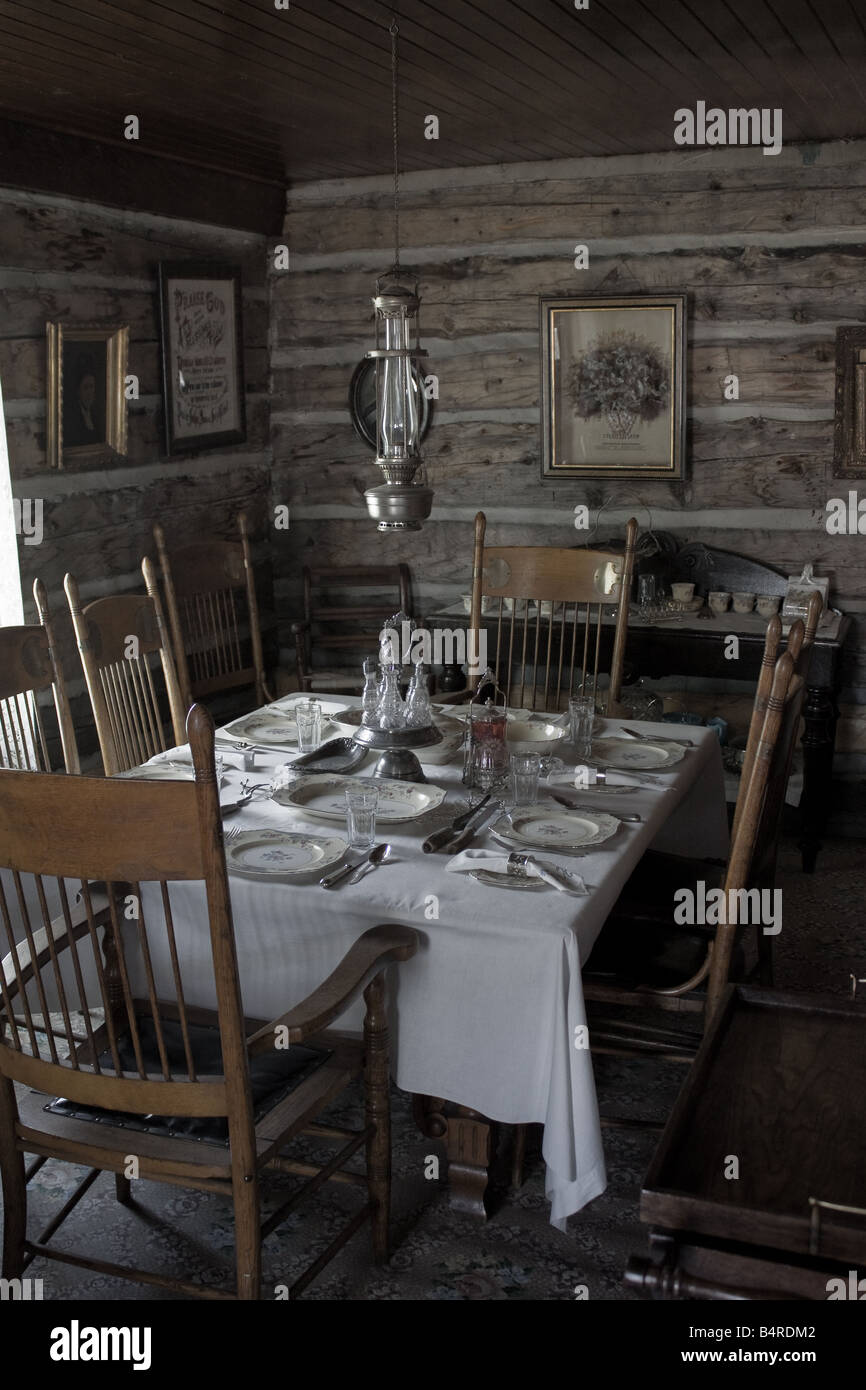 Interior of a house at the turn of the century as re-created at the ...