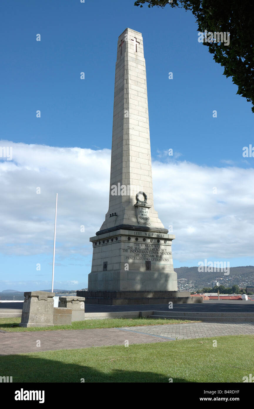 The Cenotaph in Queens Domain Hobart Tasmania Stock Photo