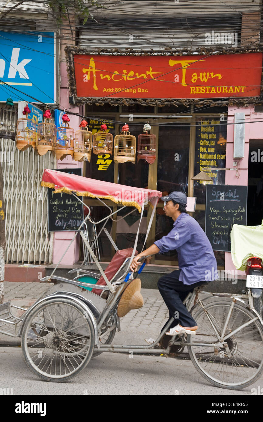 Bicycle taxi Hanoi Vietnam Stock Photo Alamy