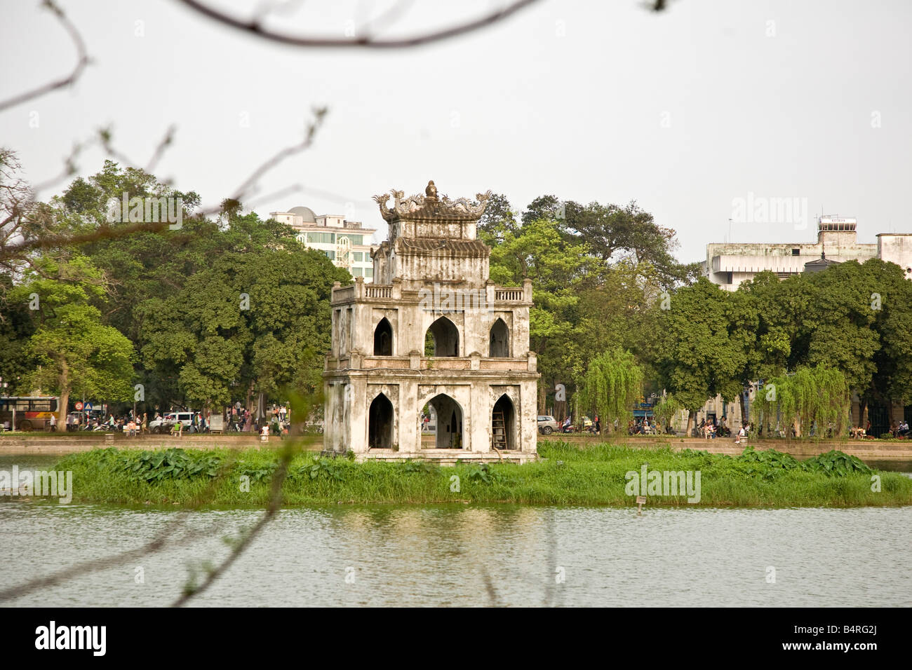 Tortoise Tower Hoam Kiem lake Hanoi Vietnam Stock Photo - Alamy