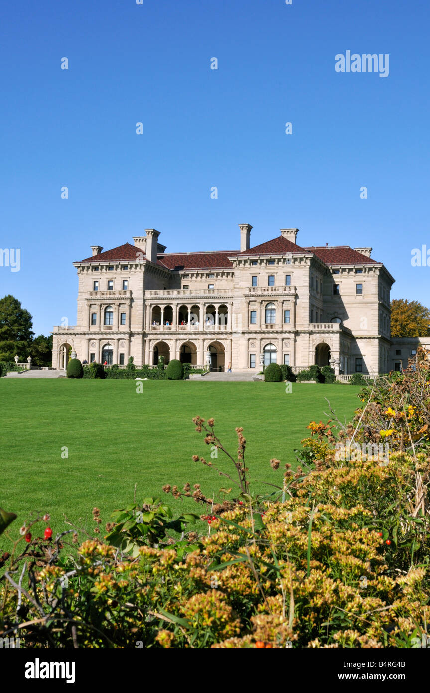 Breakers Mansion on Bellevue Avenue Newport Rhode Island viewed from