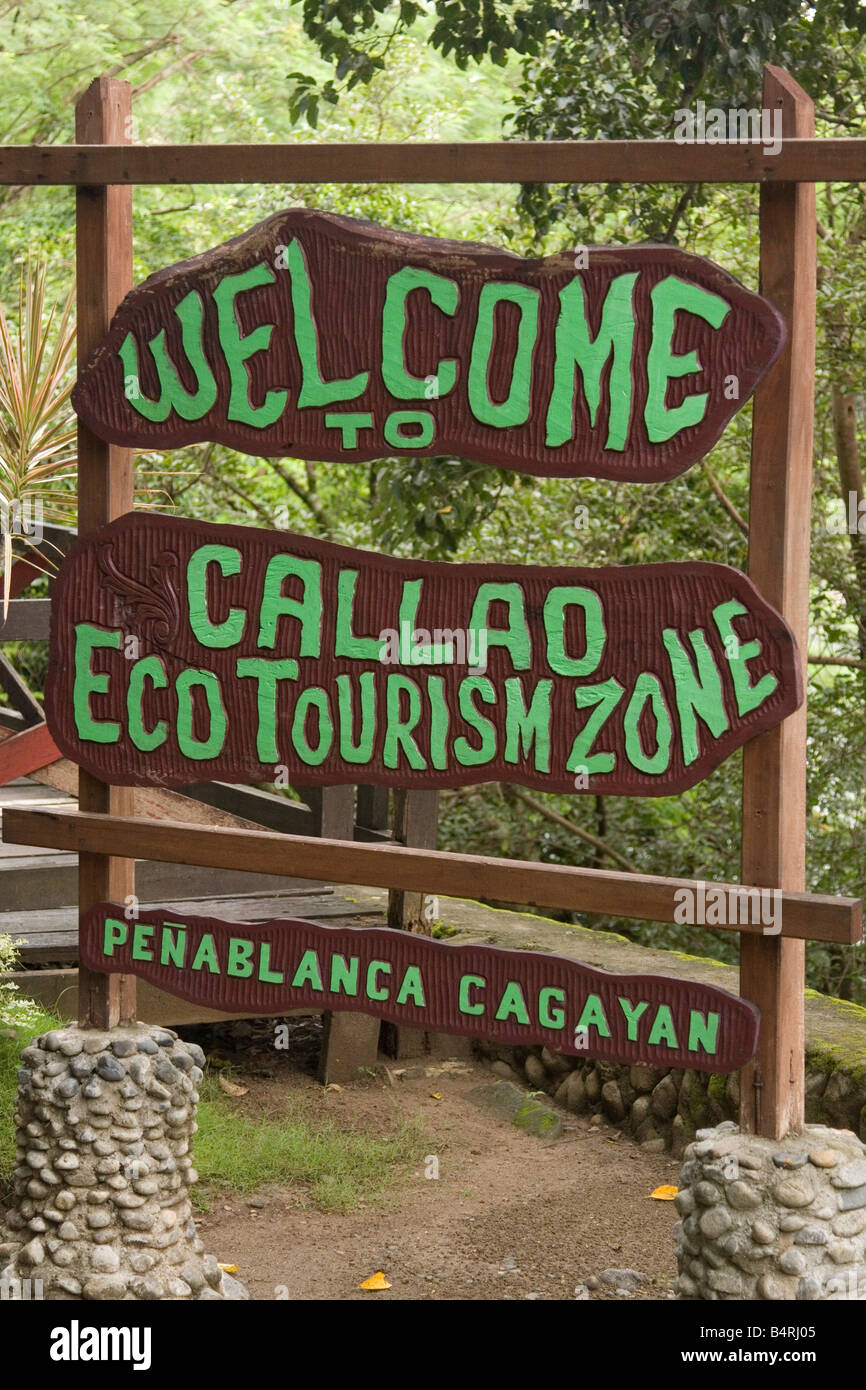 Welcome to Callao Eco Tourism Zone signage Stock Photo