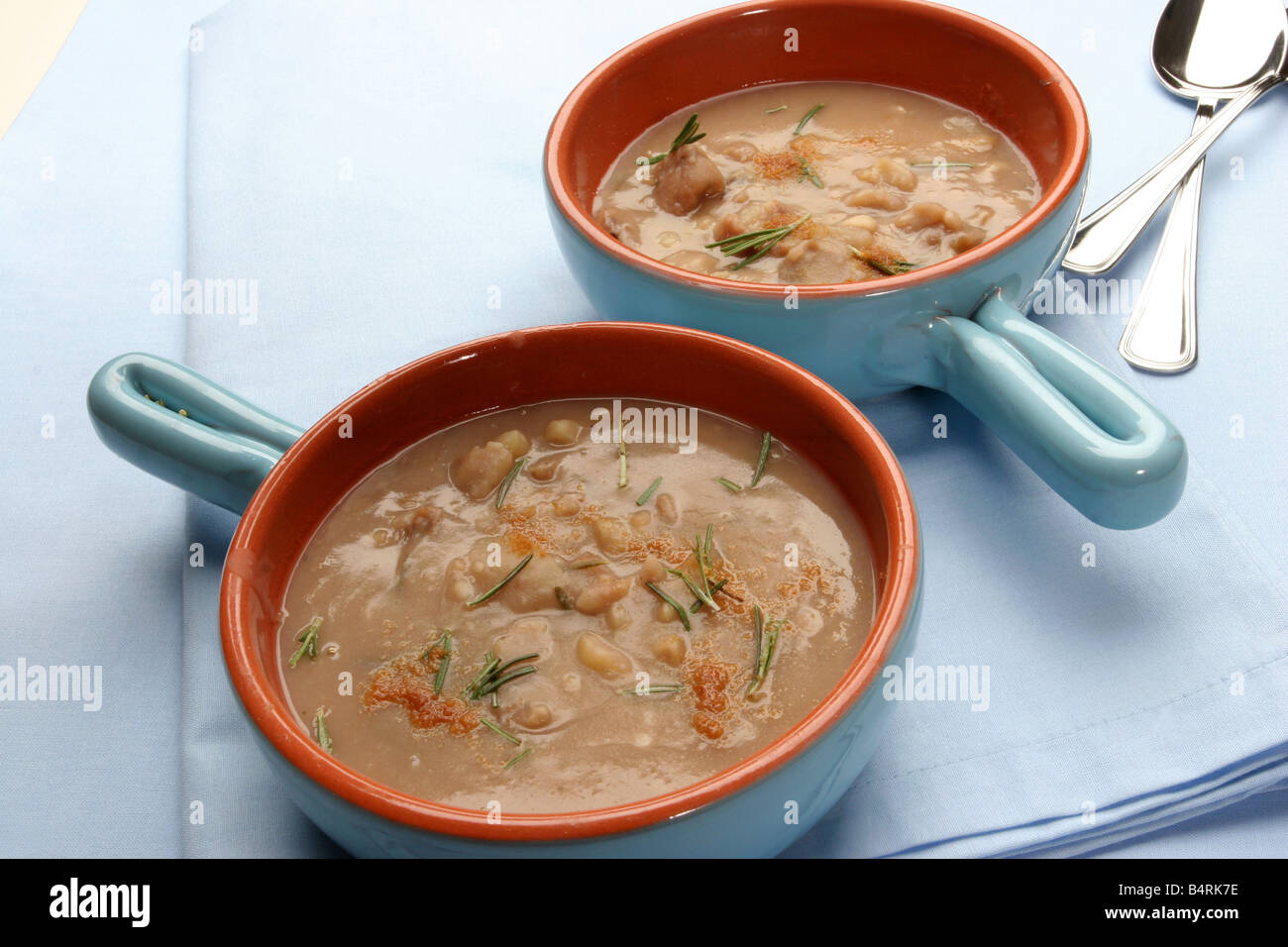 Chestnut soup with botargo  Italy Stock Photo