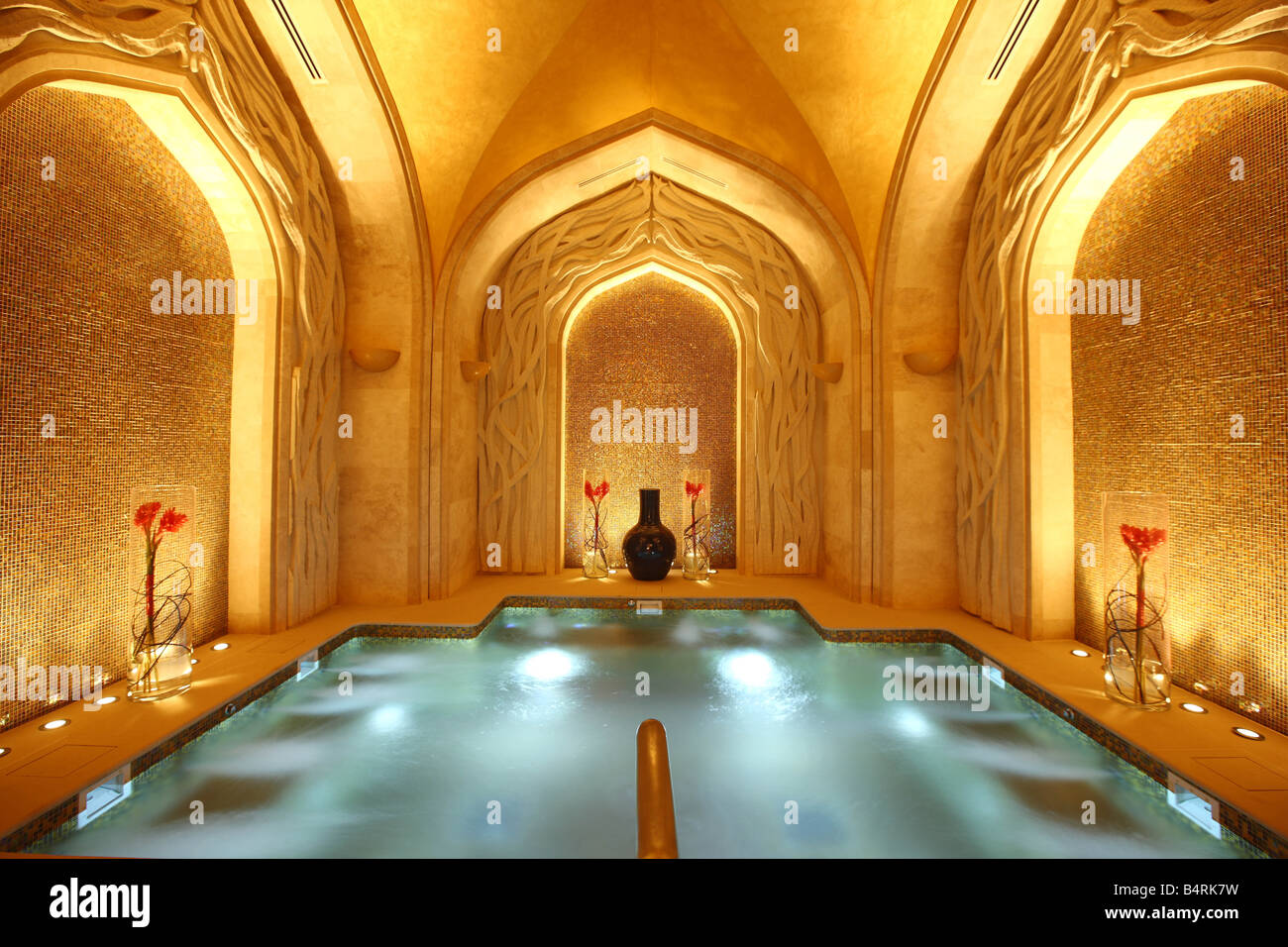Spa area in the Atlantis Hotel, The Palm, Dubai, United Arab Emirates. Stock Photo