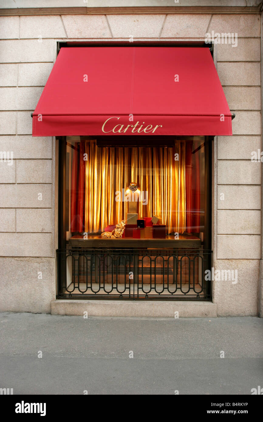 Cartier shop Montenapoleone street 