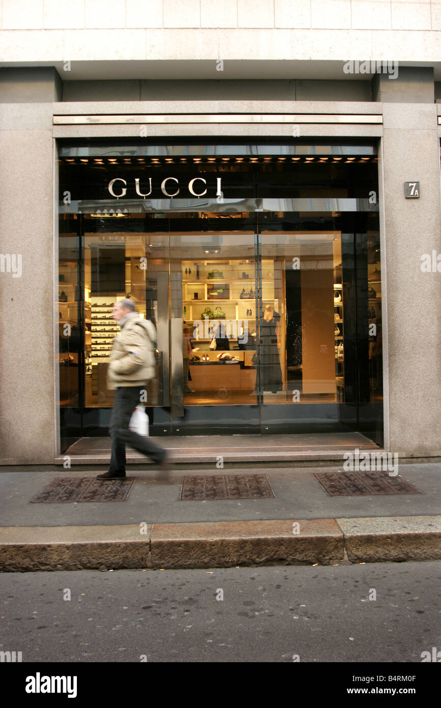 Gucci shop Montenapoleone street Lombardy Stock - Alamy