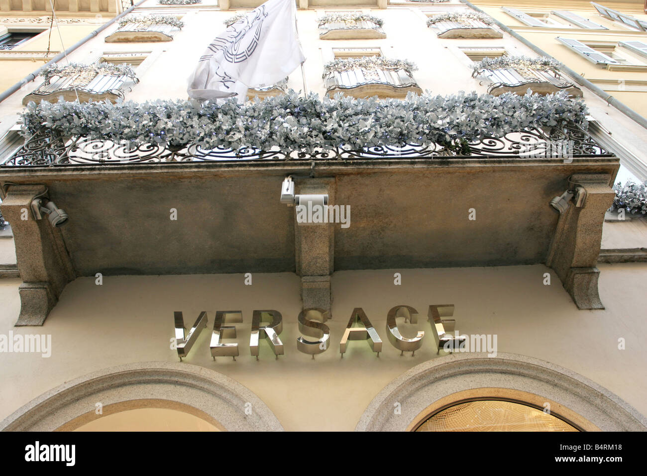 Versace shop  Montenapoleone street  Milan  Lombardy  Italy Stock Photo