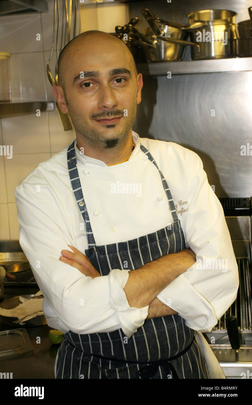 Anthony Genovese chef  Il Pagliaccio restaurant  Via dei Banchi Vecchi 129a  Rome  Lazio  Italy Stock Photo