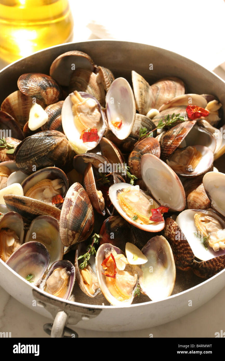 Salted clams  Italy Stock Photo