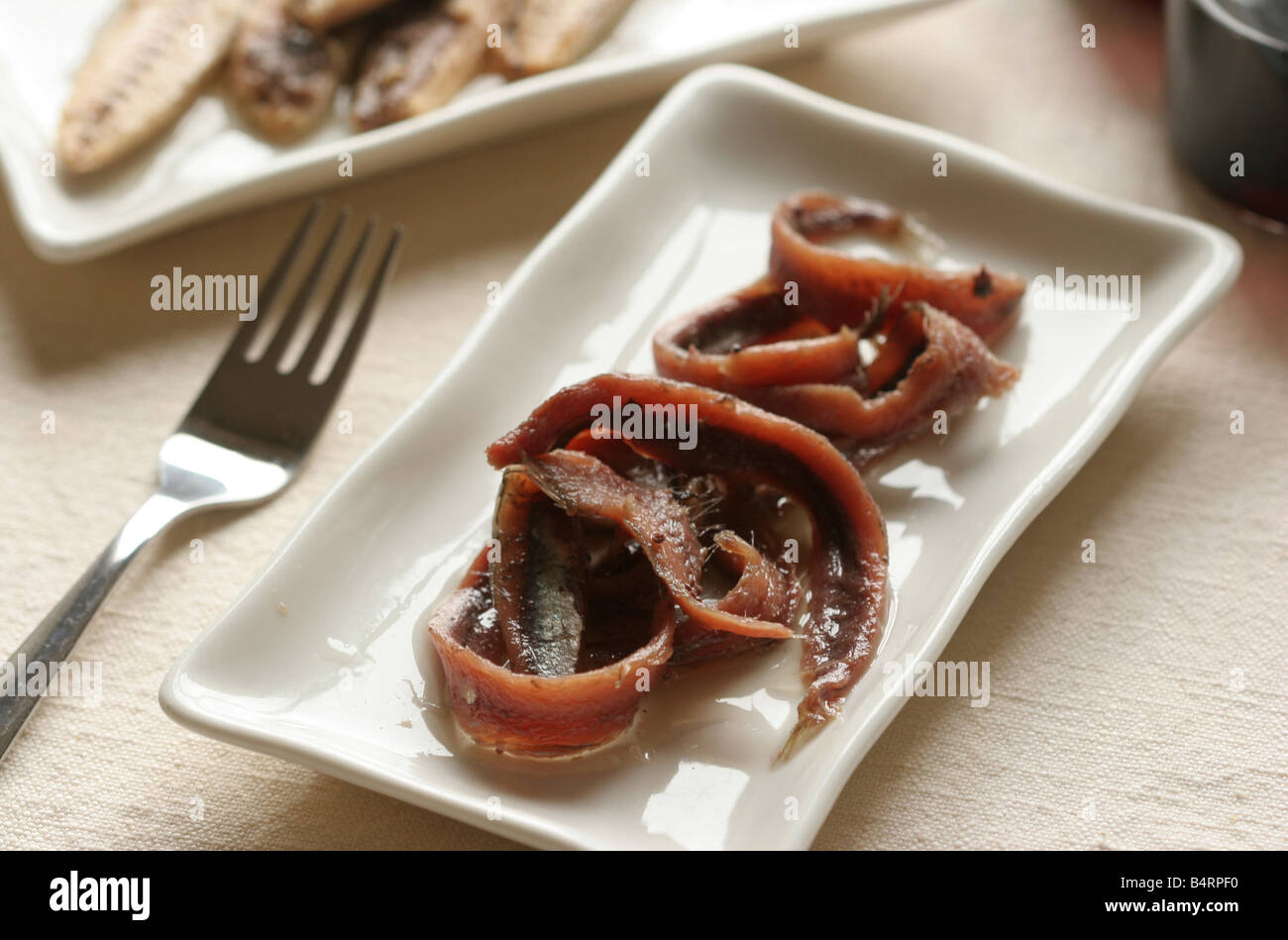 Anchovies in oil Italy Stock Photo Alamy