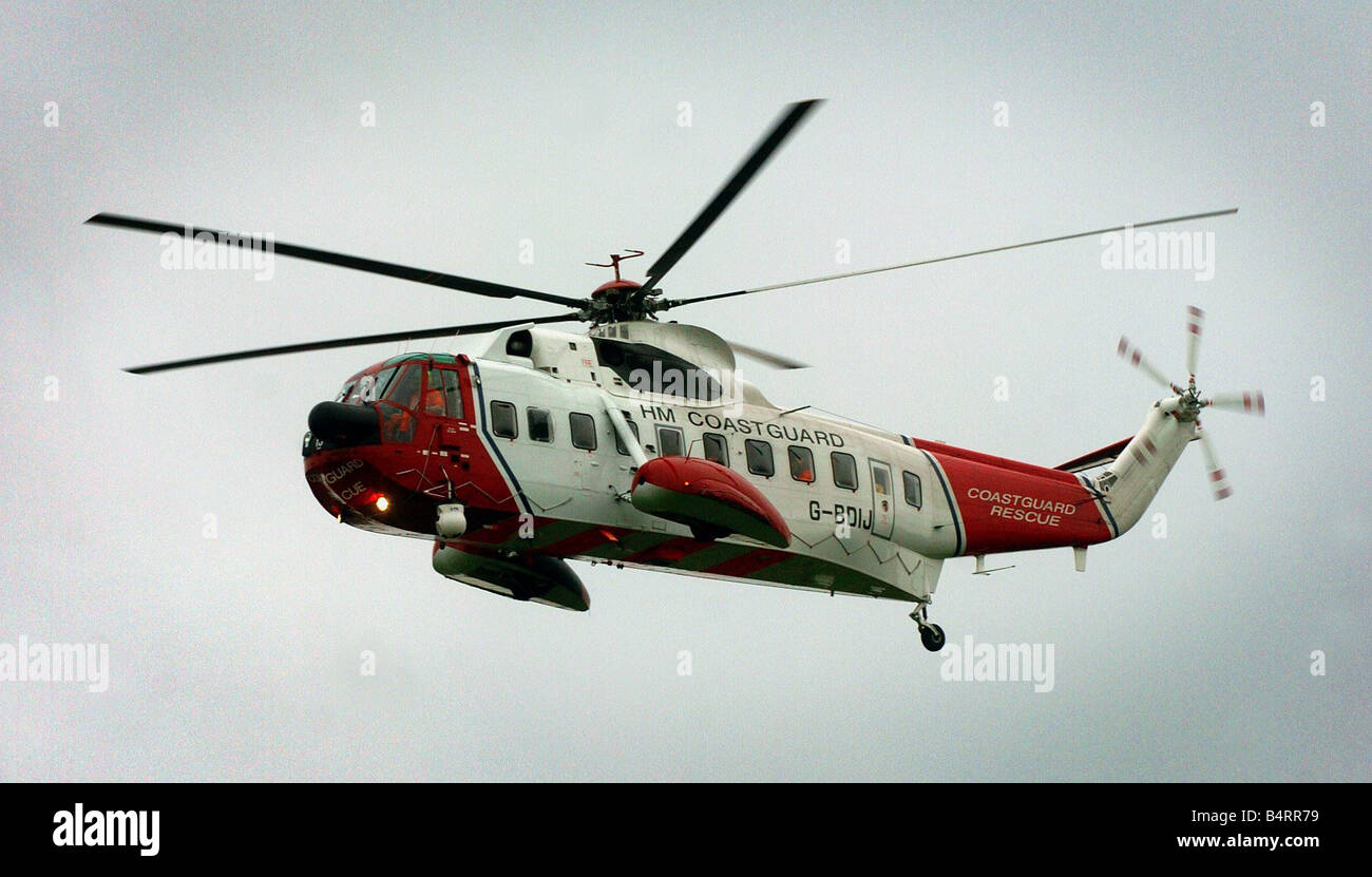 A Coastguard Sea King Helicopter Stock Photo Alamy
