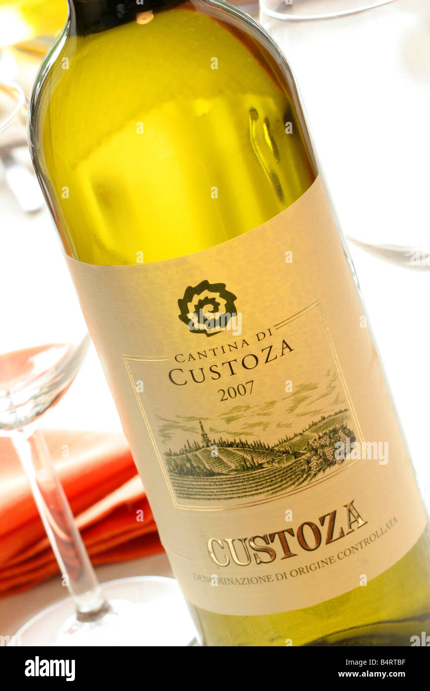 Custoza DOC wine  Italy Stock Photo