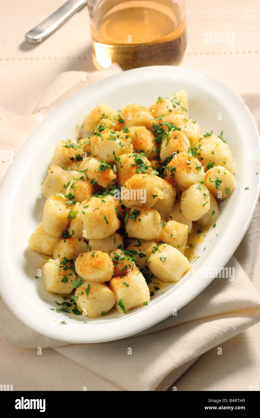 Gnocchetti pasta with botargo  Italy Stock Photo