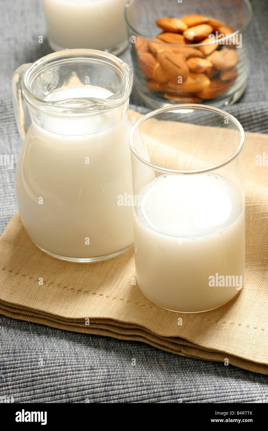 Almond milk Italy Stock Photo Alamy