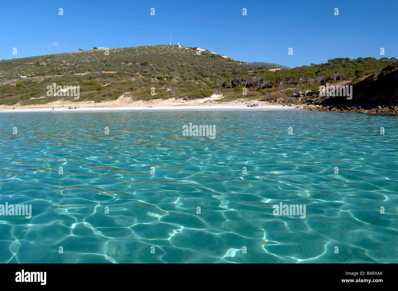 Mari Pintau Beach Quartu Santelena Sardinia Italy Stock
