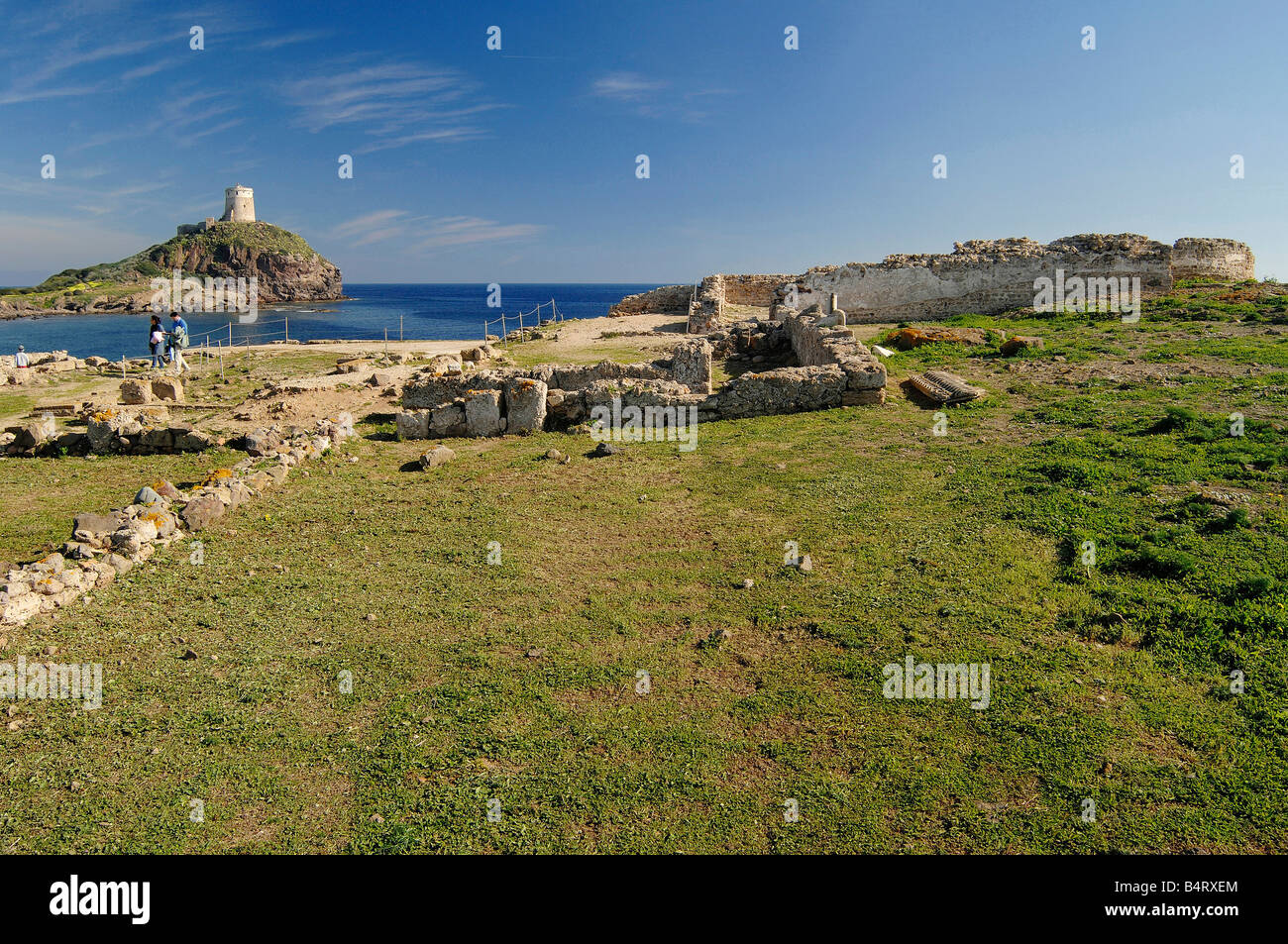 Nora Roman ruins  Pula  Sardinia  Italy Stock Photo