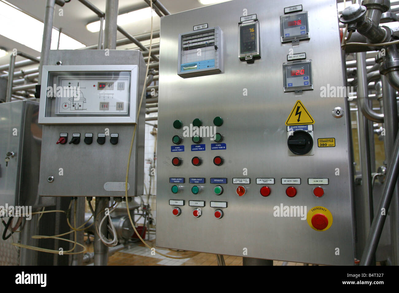 industrial control system in modern dairy factory Stock Photo Alamy