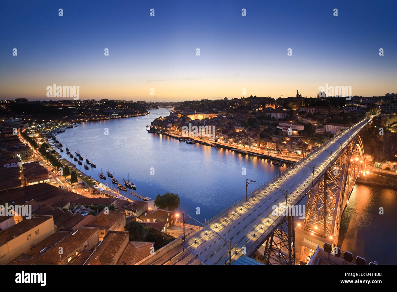 Ponte D. Luis I and Douro river, Porto (UNESCO World Heritage), Portugal Stock Photo