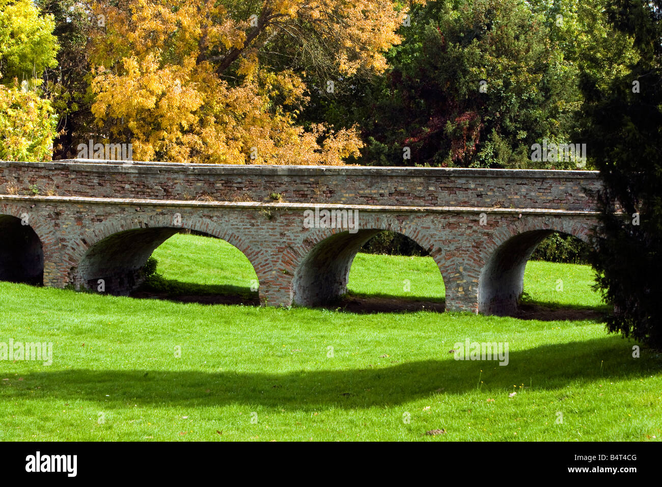 Old brickwork bridge. Stock Photo