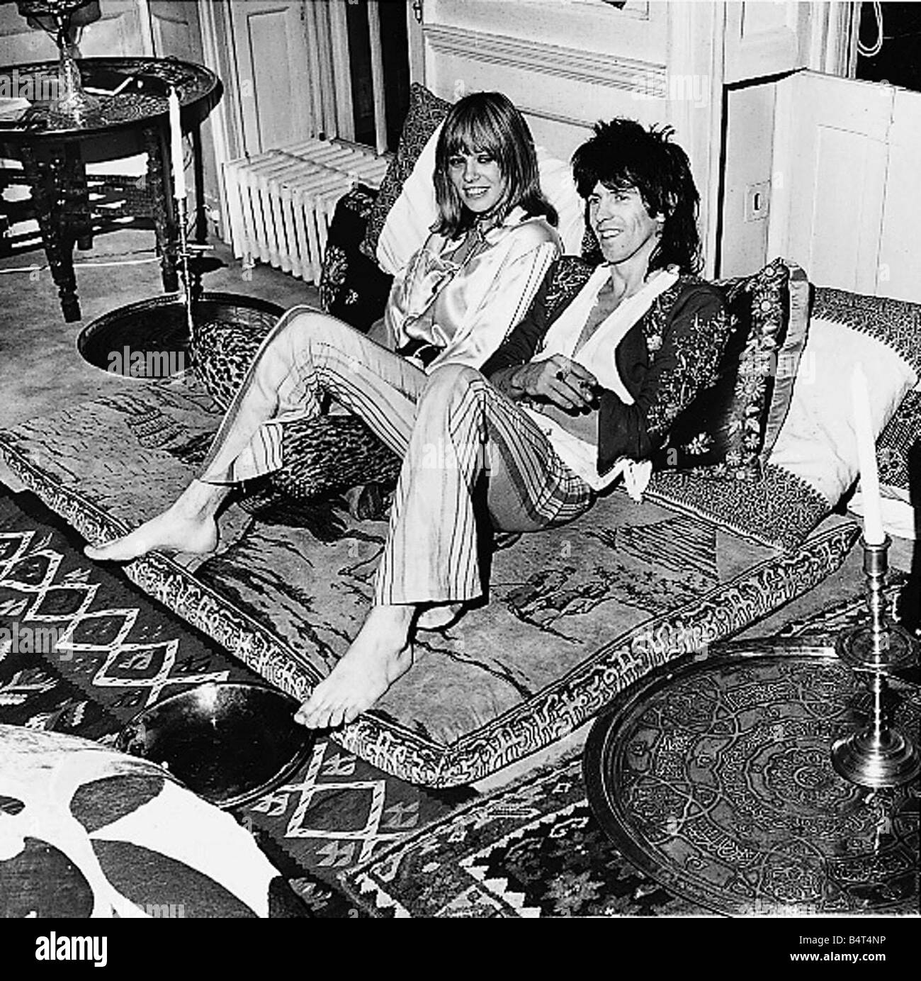 Rolling Stones guitarist Keith Richards seen here with Antia Pallenberg ...