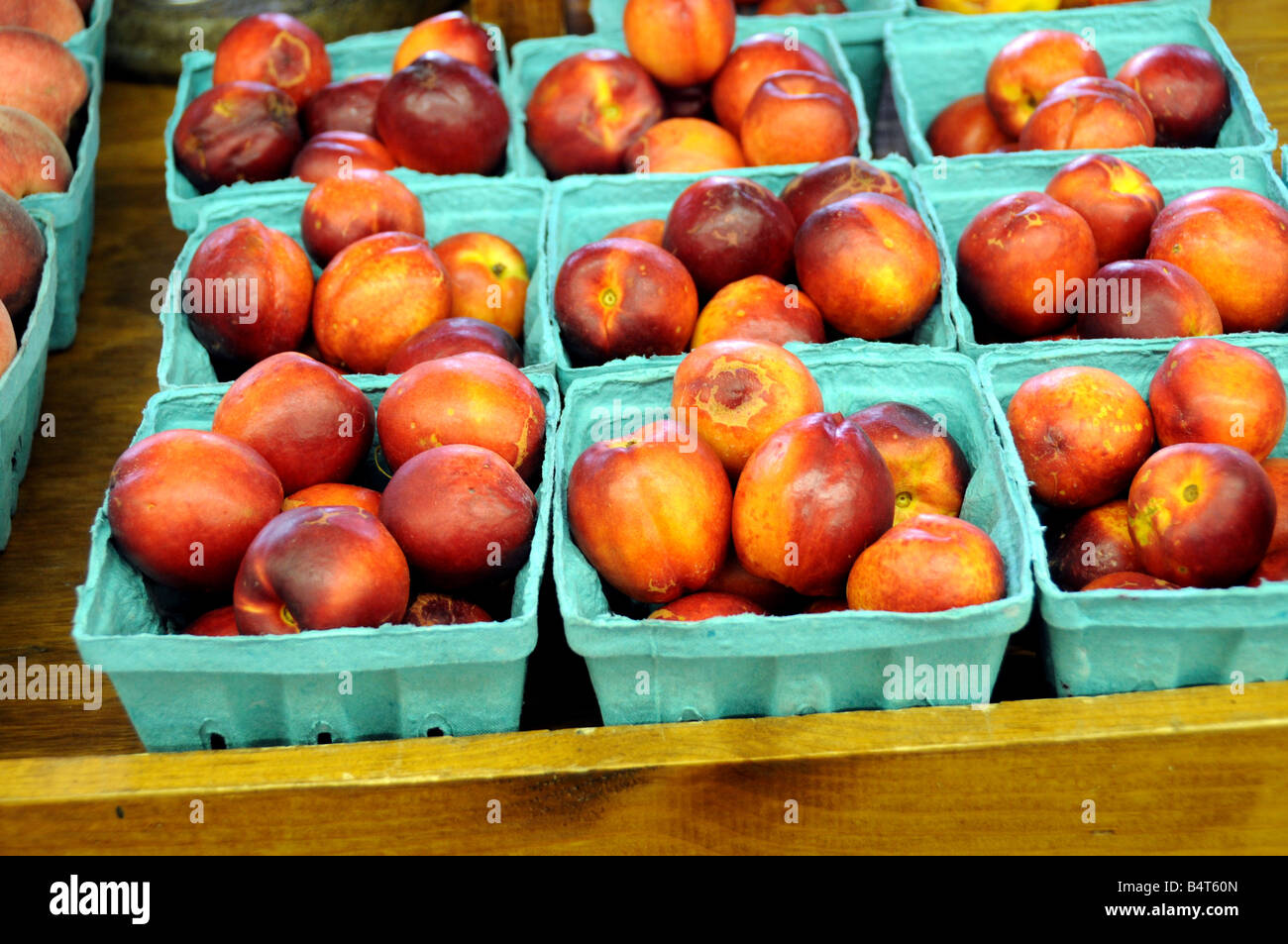 Nectarines displayed in a farm market Stock Photo Alamy