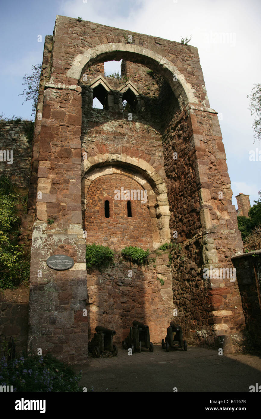 City of Exeter, England. The William the Conqueror Gatehouse at Rougemont Castle in Exeter. Stock Photo