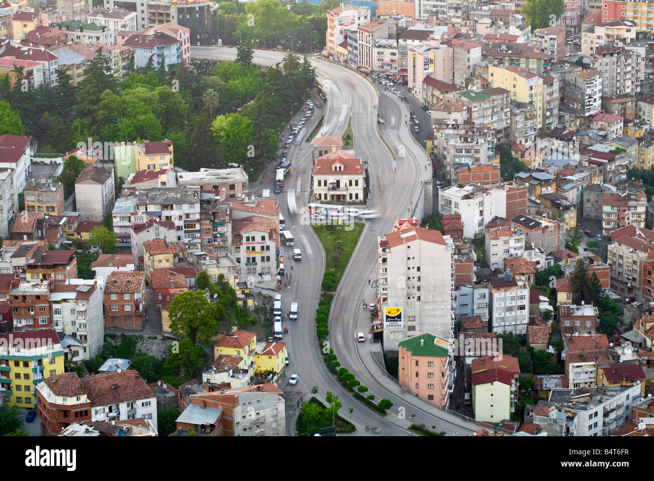 Turkey Trabzon View Of City From Bostepe Stock Photo Alamy
