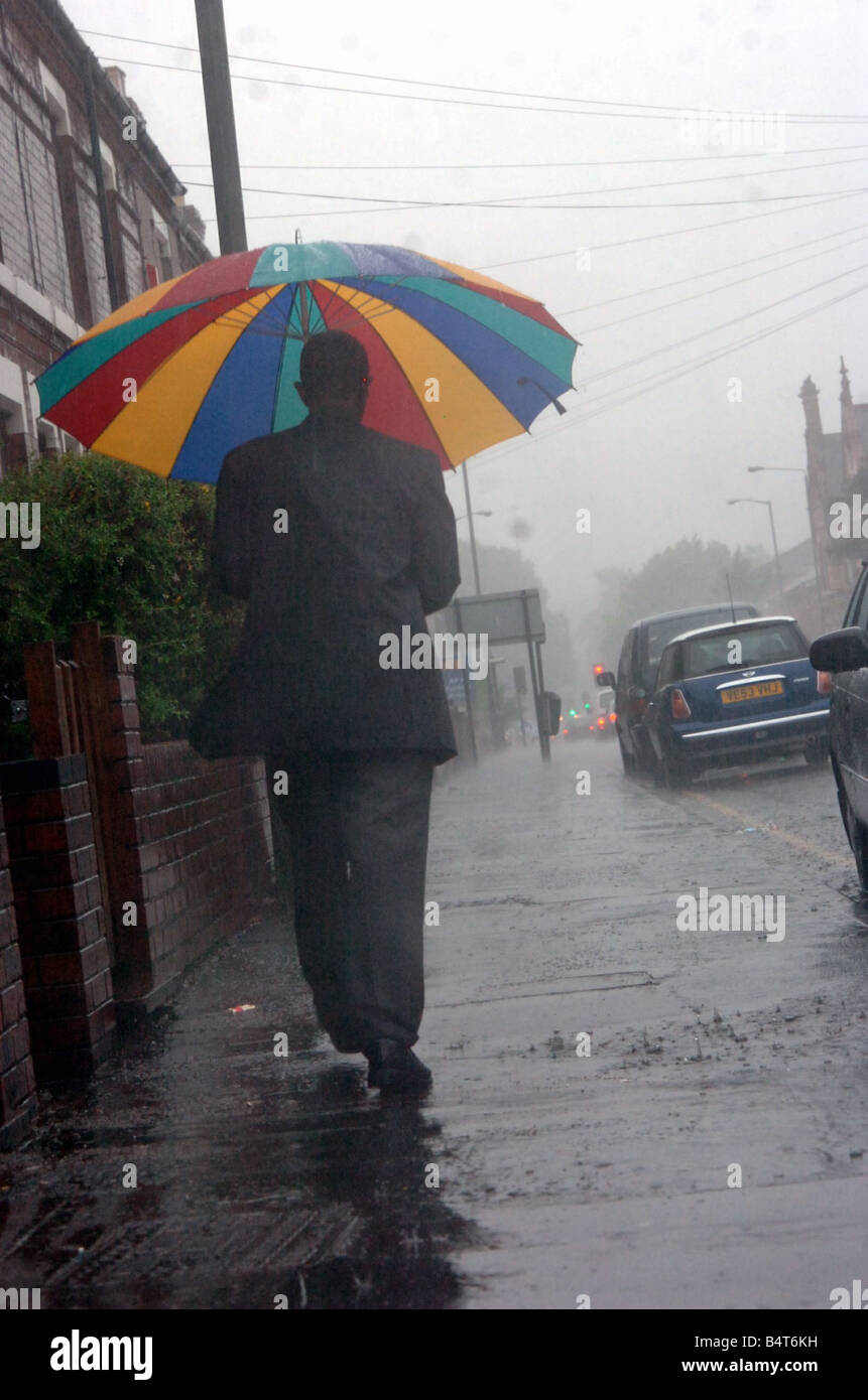 Wet weather Stoney Stanton Road Coventry Stock Photo Alamy