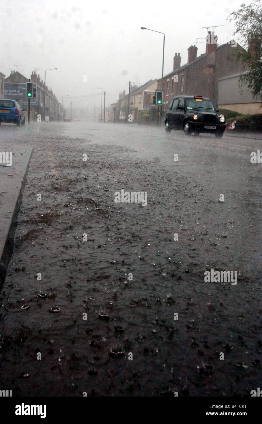 Wet weather Stoney Stanton Road Coventry Stock Photo Alamy
