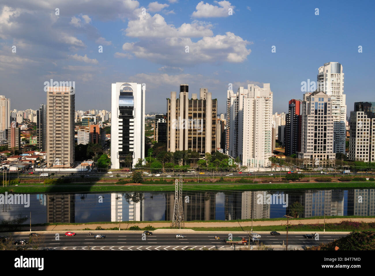 Skyline around Pinheiros River Sao Paulo Brazil Stock Photo Alamy