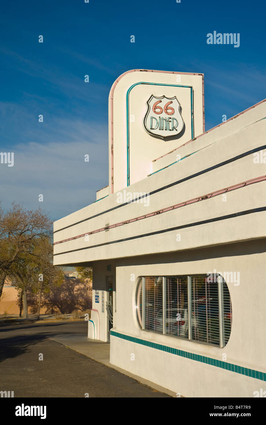USA, New Mexico, Albuquerque, Route 66 Diner Stock Photo