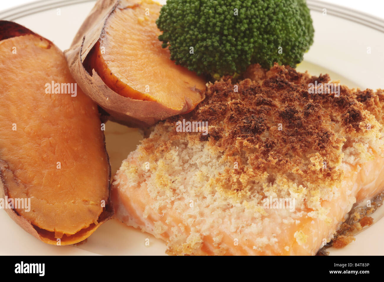 Salmon with Breadcrumbs Stock Photo Alamy