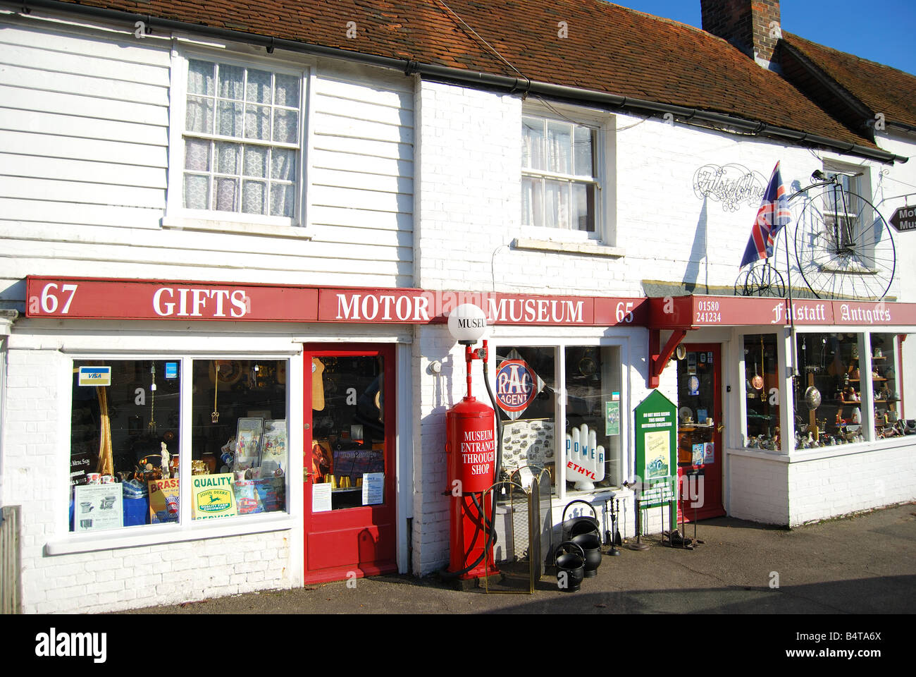 C.M. Booth Collection of Historic Vehicles, Falstaff Antiques, High Street, Rolvenden, Kent, United Kingdom Stock Photo