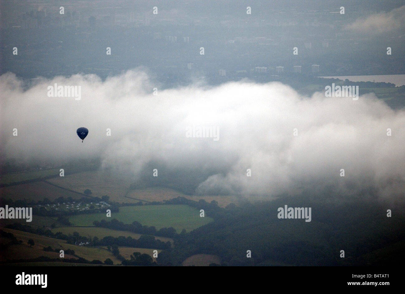 Hot Air Balloon Festival Cofton Park Longbridge A misty Birmingham