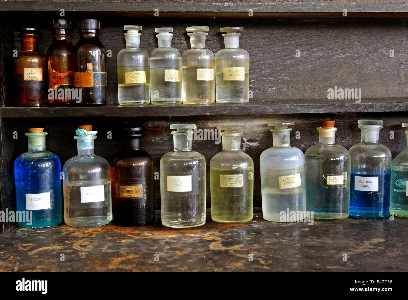 old laboratory glassware Stock Photo Alamy