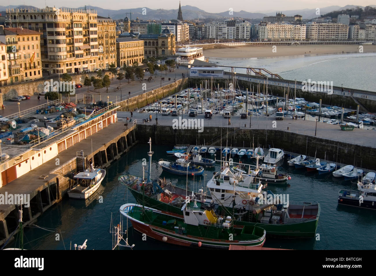 Port Basque The port and marina of San Sebastian, in the Basque Country Stock Photo ...