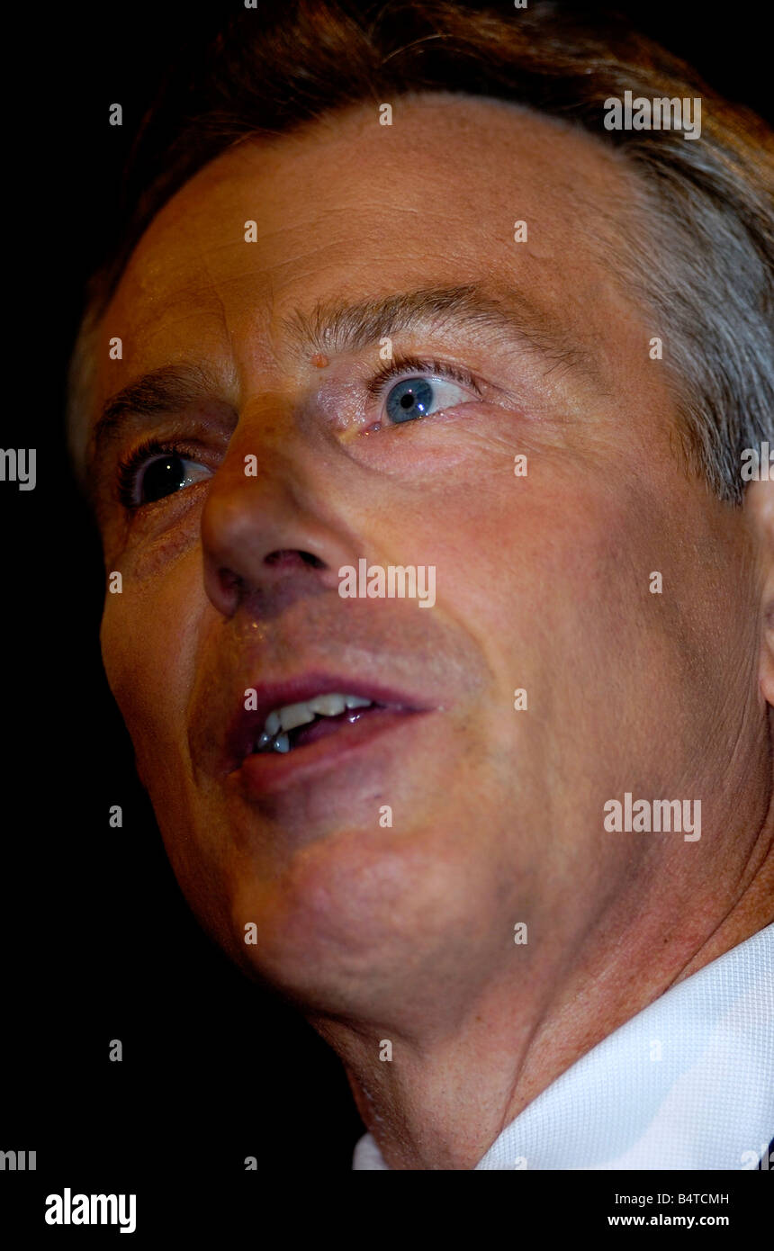 Tony Blair at his farewell speech to the Labour Conference in
