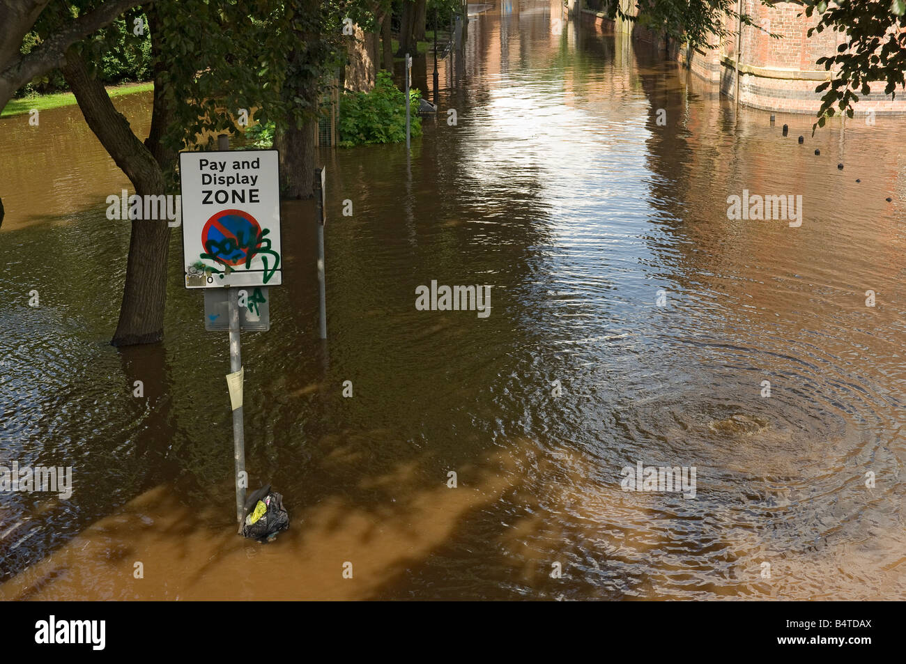 Street flooded by River Ouse flood floods flooding Skeldergate York