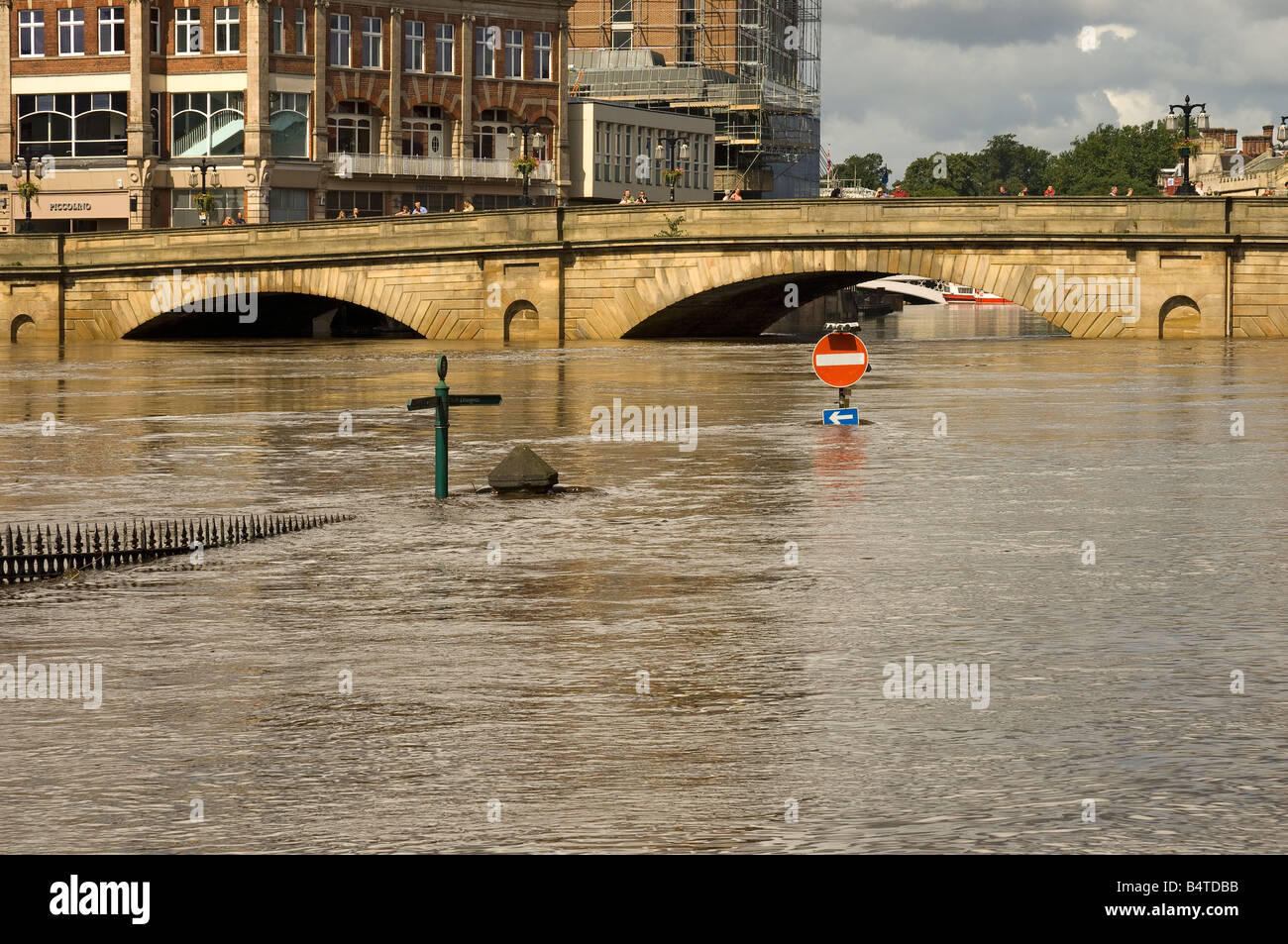 River Ouse in flood York North Yorkshire England UK United Kingdom GB