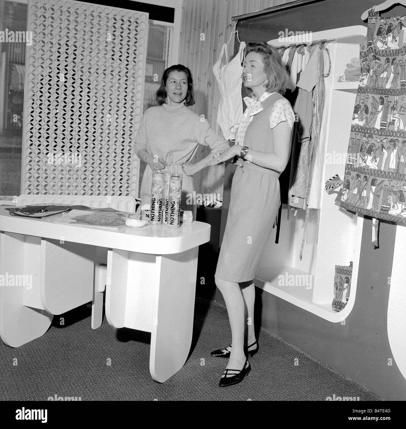 Lady Aitken wife of Sir Max Aitken has opened a boutique at 69 pimlico Road called Sea and Ski specialising in clothes for these sports April 1966 Stock Photo