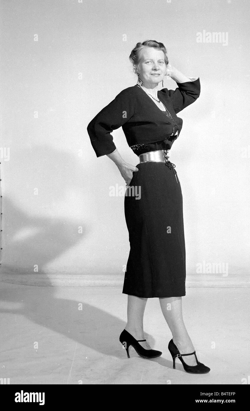 Mrs Grainger with her amazing 13 waist Circa 1960 Stock Photo