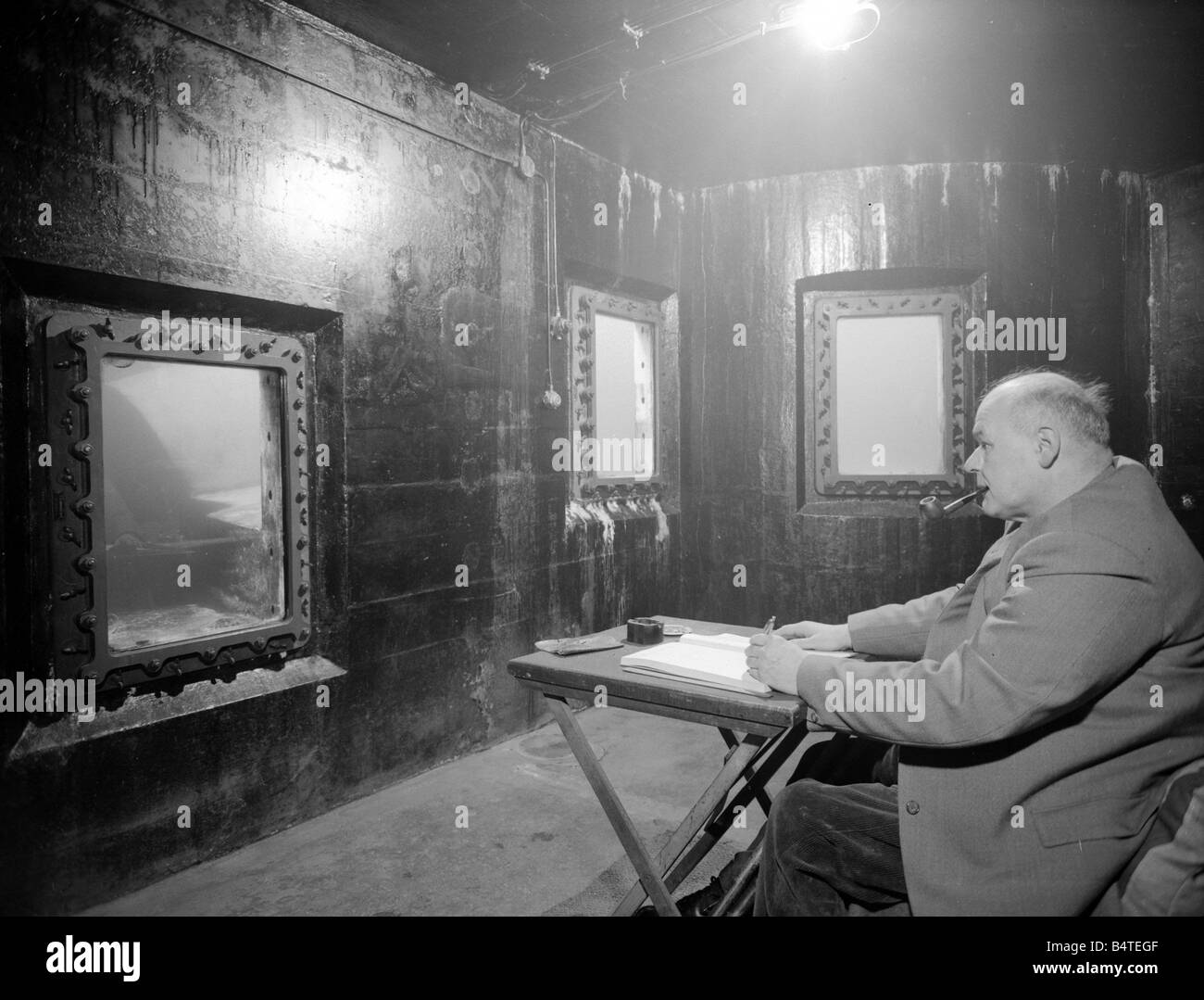 Sandy Phillips seen here at the Salmon Leap in Pitlochry recording the