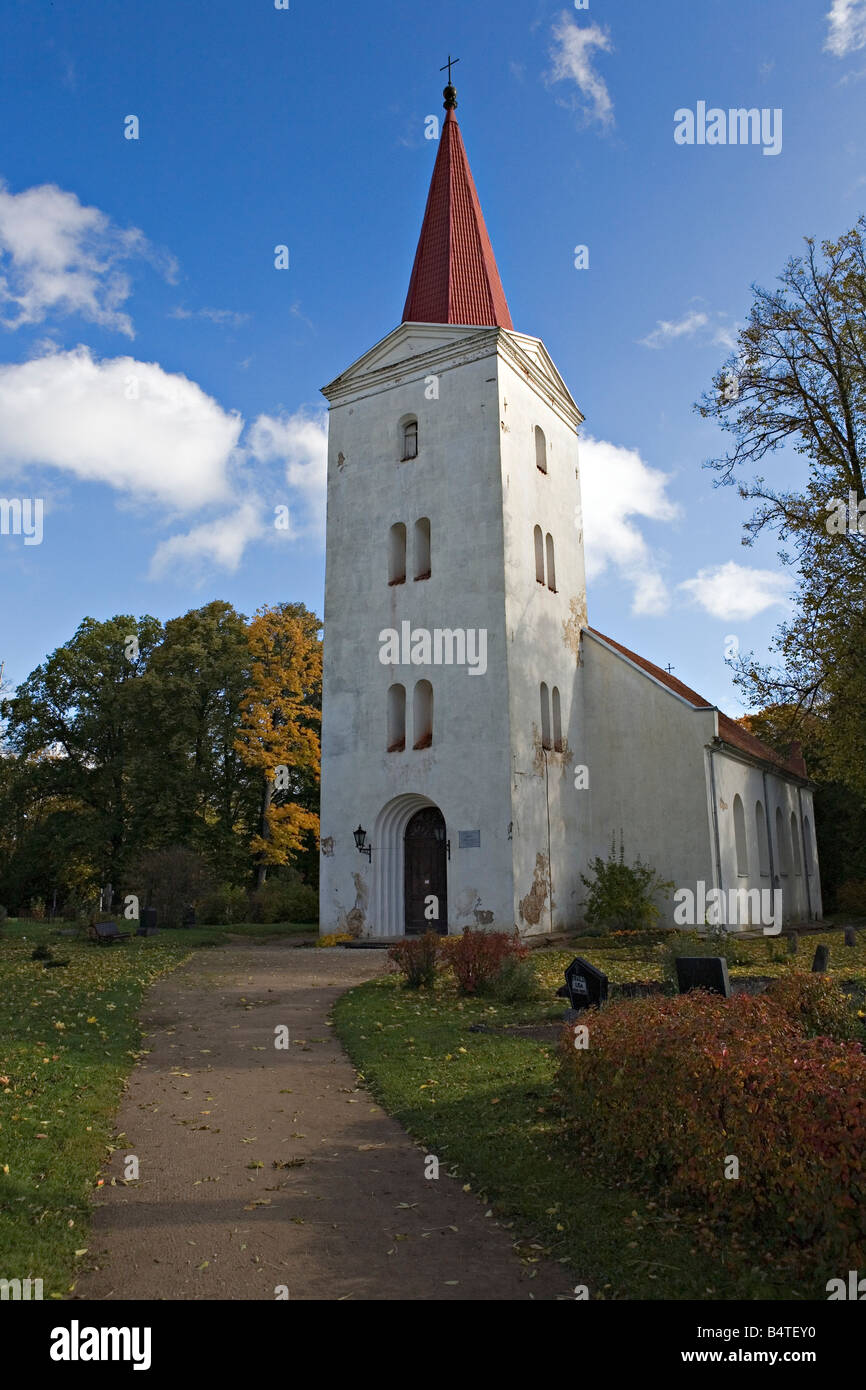 Lutheran church in Kandava city Kurzeme Latvia Stock Photo