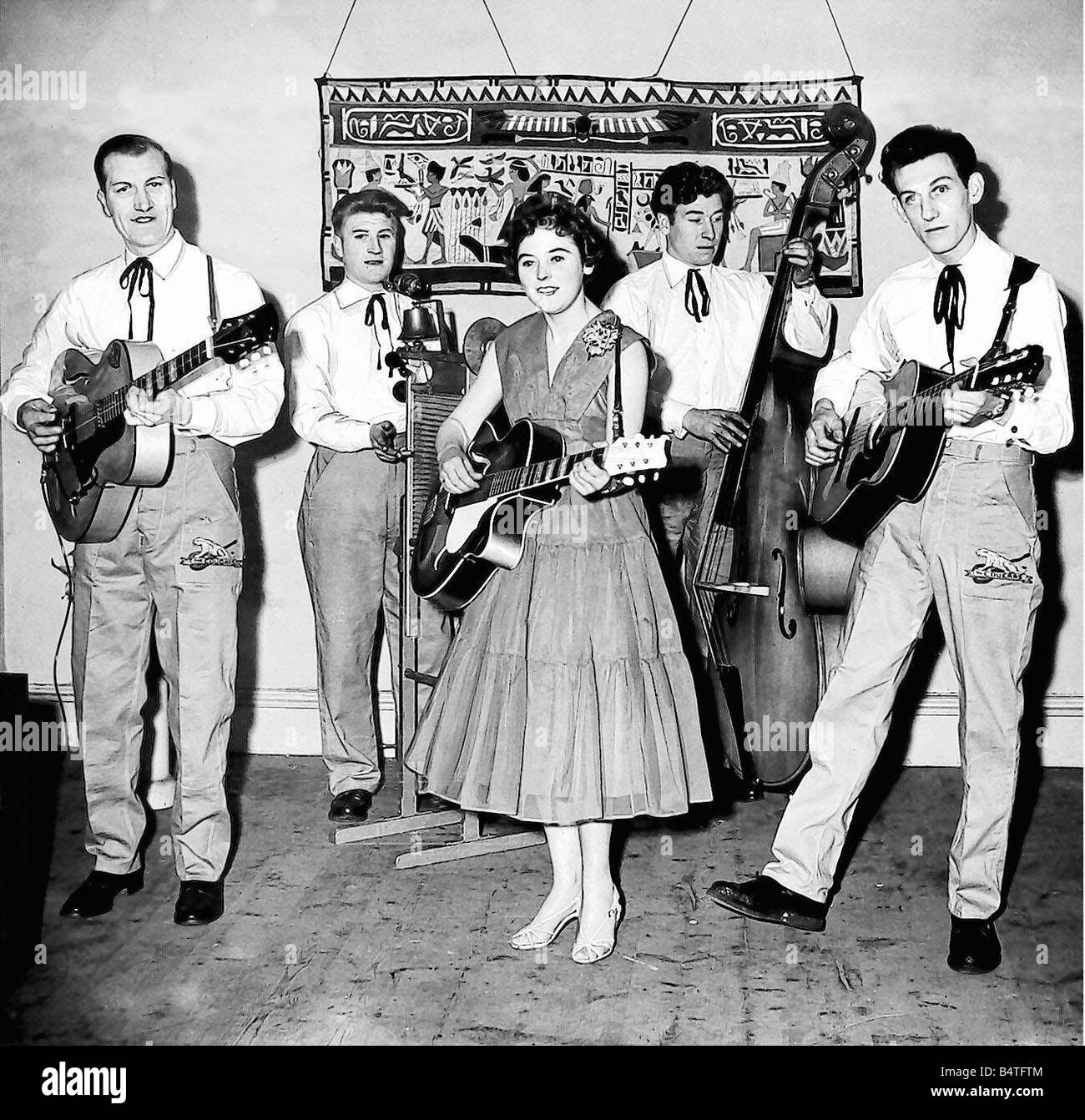 The Cougars Led By Herbie Butch Who Wrote Their Ballad And Skiffle Numbers Were From Hebburn And Going Strong In 1958 Stock Photo