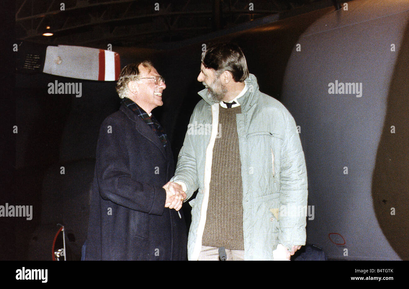 Robert Runcie of Canterbury meet Terry Waite released