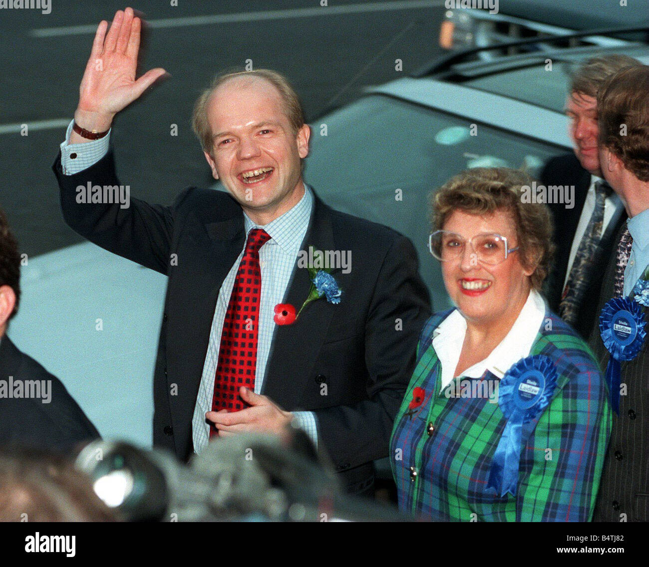William Hague MP and Sheila Laidlaw November 1997 Stock Photo