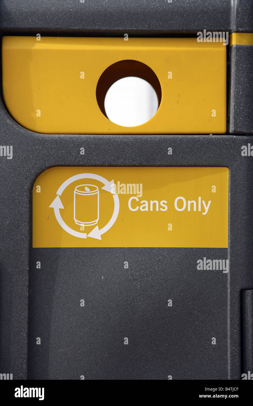 Recycling Bin Cardiff Wales UK Stock Photo Alamy