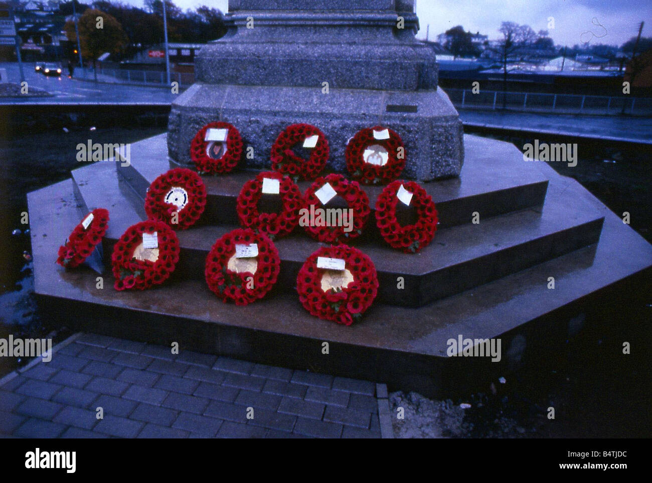 Enniskillen War Memorial November 1987 Wreaths Remembrance Day bombing